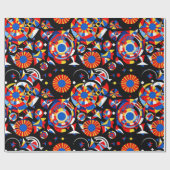 Geometrische caleidoscoop feestelijke carnaval ges cadeaupapier (Vlak)