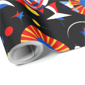 Geometrische caleidoscoop feestelijke carnaval ges cadeaupapier (Rol Hoek)