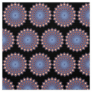 Geometrische caleidoscoop Mandala patroon zwart ro Stof