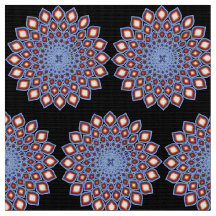 Geometrische caleidoscoop Mandala patroon zwart ro
