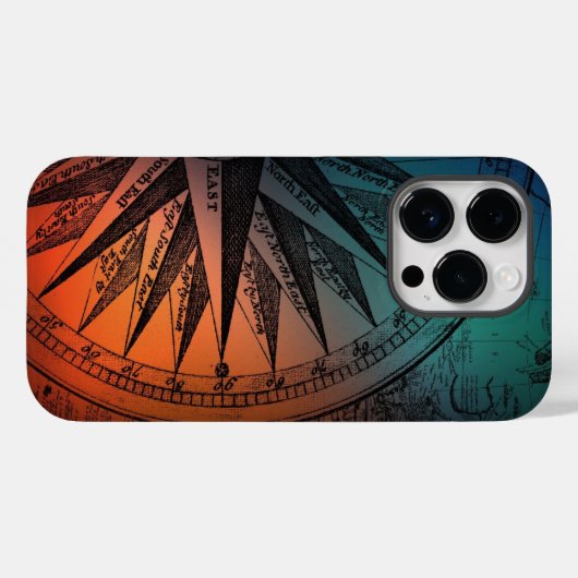 Geometrische campass Case-Mate iPhone case (Achterkant (horizontaal))