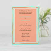 Geometrische Cantaloupe Turquoise Kaart (Staand voorkant)