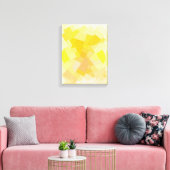 Geometrische canva art print van Yellow Harmony (Insitu (Woonkamer))