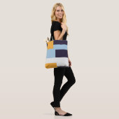 Geometrische canvas tas (Op model)