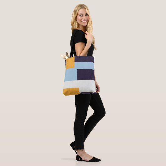 Geometrische canvas tas (Op model)