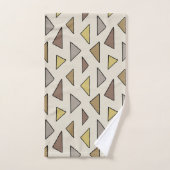 Geometrische charme warm aards bad handdoek (Handdoek)