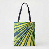 Geometrische chartreuse, blauw en geel  tote bag (Voorkant)