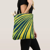 Geometrische chartreuse, blauw en geel  tote bag (Dichtbij)