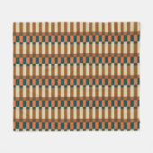 Geometrische check patroon in de herfst pompoen fleece deken (Voorkant (Horizontaal))