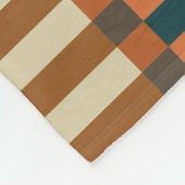 Geometrische check patroon in de herfst pompoen fleece deken (Hoek)