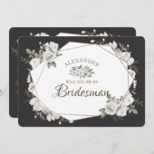 Geometrische Cherish be My Bridesman proposal Kaar (Voorkant / Achterkant)
