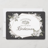 Geometrische Cherish be My Bridesman proposal Kaar (Voorkant)