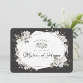 Geometrische Cherish Matron of Honor proposal Kaar (Staand voorkant)