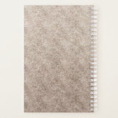 Geometrische Cherish White Floral Rozen Trouwplann Planner (Achterkant)
