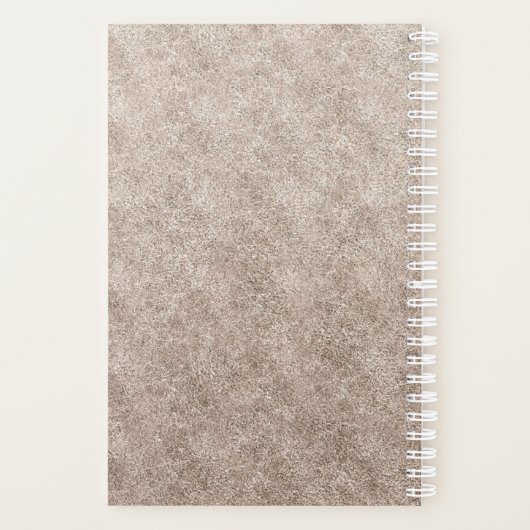 Geometrische Cherish White Floral Rozen Trouwplann Planner (Achterkant)