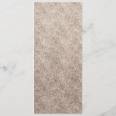 Geometrische Cherish Witte Bloemmotief & Roze Goud Menu (Achterkant)