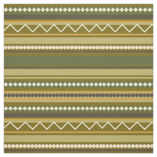 Geometrische Chevron en groene strepen Stof