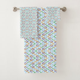 Geometrische Chevron Zigzag Mozaïek Naadloos Patro Bad Handdoek