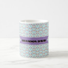 Geometrische Chevron Zigzag Mozaïek Naadloos Patro Koffiemok