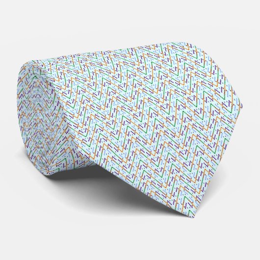 Geometrische Chevron Zigzag Mozaïek Naadloos Patro Stropdas (Opgerold)
