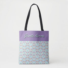Geometrische Chevron Zigzag Mozaïek Naadloos Patro Tote Bag