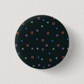 Geometrische Chic: driehoek-geïnspireerde Button" Ronde Button 3,2 Cm (Voorkant)