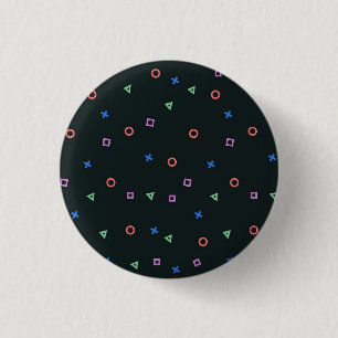 Geometrische Chic: driehoek-geïnspireerde Button" Ronde Button 3,2 Cm