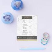 Geometrische Chic Gold Scissors Marble Hair Stylis Flyer (Enkel)