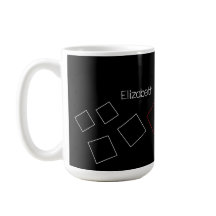 Geometrische Chic Monogrammed Rood Zwart Wit