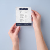 Geometrische Chic Silver Scissors Marble Hair Styl Flyer (Hand)