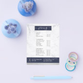 Geometrische Chic Silver Scissors Marble Hair Styl Flyer (Enkel)