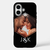 Geometrische Chic Vriendin Vriendje Fotocollage Case-Mate iPhone Case (Achterkant)