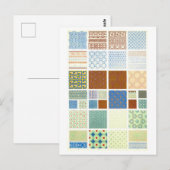 Geometrische  Chinees Stof Design Briefkaart (Voorkant / Achterkant)