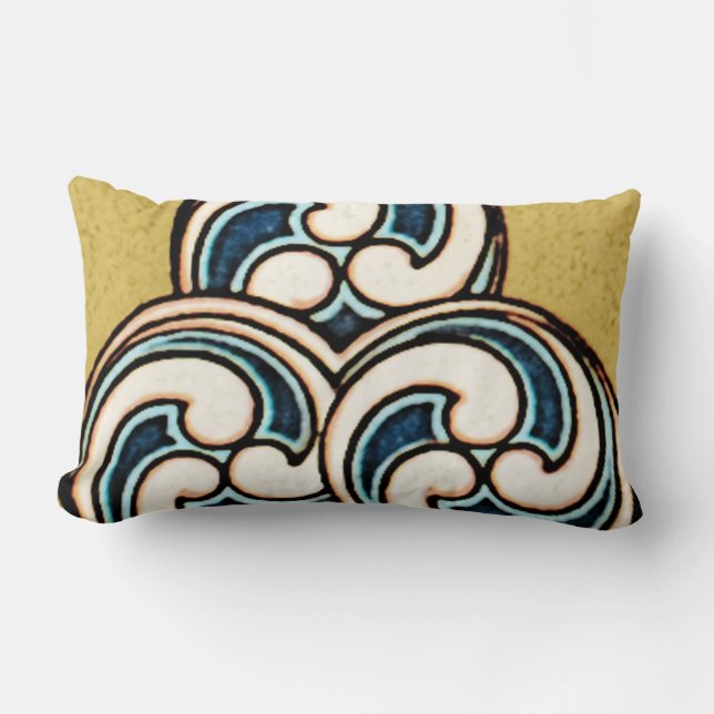 Geometrische Chinese Japanse Circle Design Pillow Kussen (Voorkant)