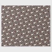 Geometrische chocolade wit minimaal patroon cadeaupapier (Vlak)