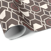 Geometrische chocolade wit minimaal patroon cadeaupapier (Rol Hoek)