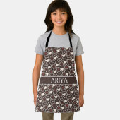 Geometrische chocolade wit minimaal patroon schort (Insitu)