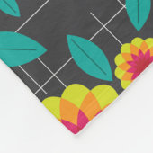 Geometrische chrysanten fleece deken (Hoek)