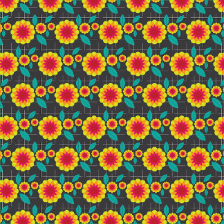 Geometrische chrysanten kussen