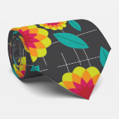 Geometrische chrysanten stropdas (Opgerold)