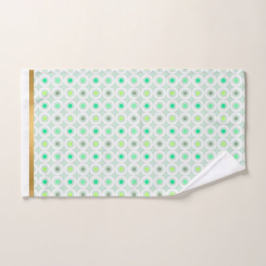 GEOMETRISCHE CIRCLS VAN GROENWITTE WITTE BATHROOM BAD HANDDOEK (Handdoek)