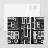 Geometrische circuitkaart briefkaart (Voorkant / Achterkant)