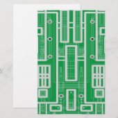 Geometrische circuitkaart briefpapier (Voorkant / Achterkant)