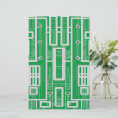 Geometrische circuitkaart briefpapier (Staand voorkant)