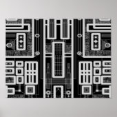 Geometrische circuitkaart poster (Voorkant)