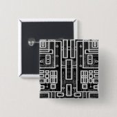 Geometrische circuitkaart vierkante button 5,1 cm (Voorkant /achterkant)