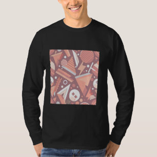GEOMETRISCHE CIRKEL VIERKANTE DRIEHOEK RETRO PATRO T-SHIRT