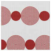 Geometrische cirkellijn rood & wit stof (Close Up)