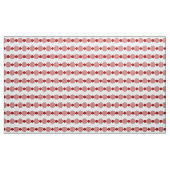 Geometrische cirkellijn rood & wit stof (Yard (91,4 cm))