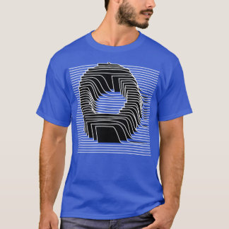 Geometrische cirkellijnen t-shirt